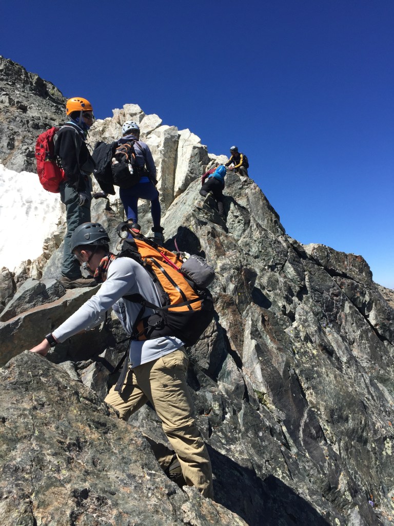 Lining up to cross the knife edge